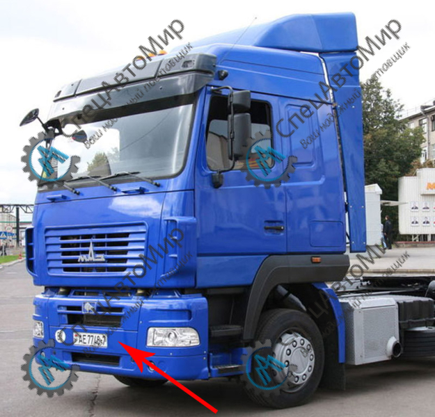 Бампер накладка центральная часть Н/О МАЗ - 643019-2803034/1500