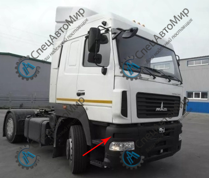 Бампер накладка под фару Н/О (правая часть) МАЗ - 643019-2803098/4500