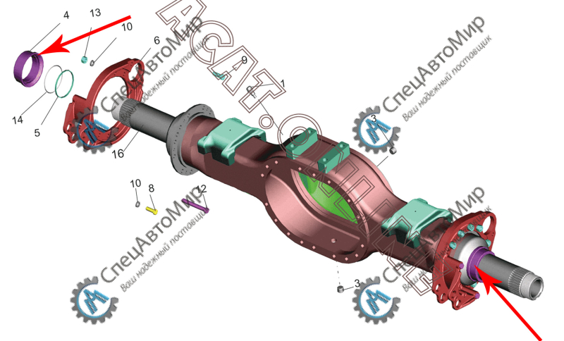 Втулка цапфы моста Н/О Н-43мм МАЗ - 5440-3104082