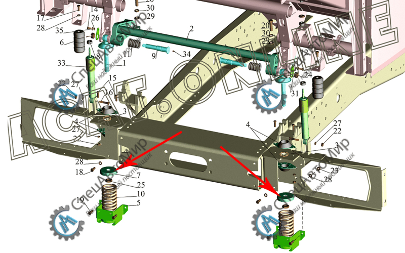 Чашка верхняя пружины МАЗ - 5336-5001770