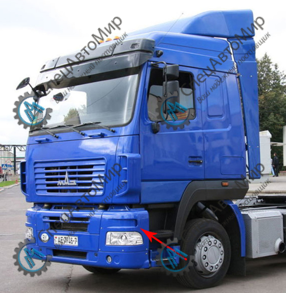 Бампер накладка под фару Н/О (левая часть) МАЗ - 643019-2803099/4500