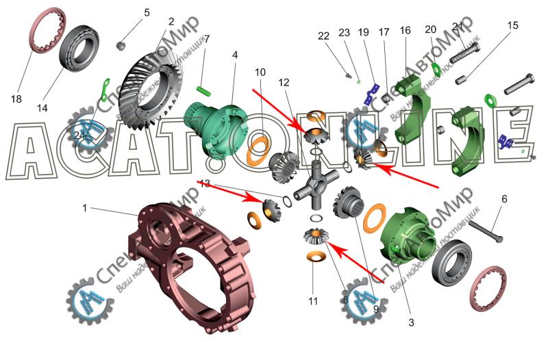 Сателлит крестовины дифференциала ЗМ, СМ МАЗ - 5336-2403055