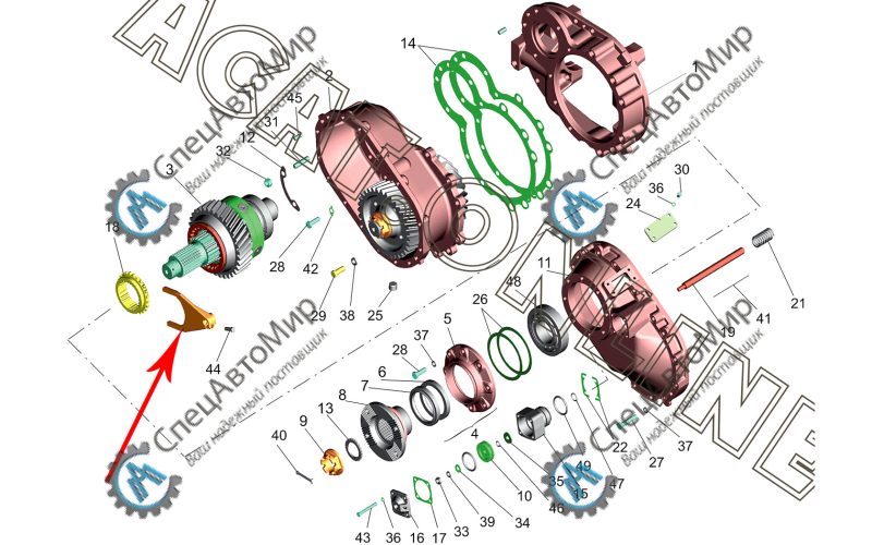 Вилка механизма блокировки МОД МАЗ - 6430-2509032-01
