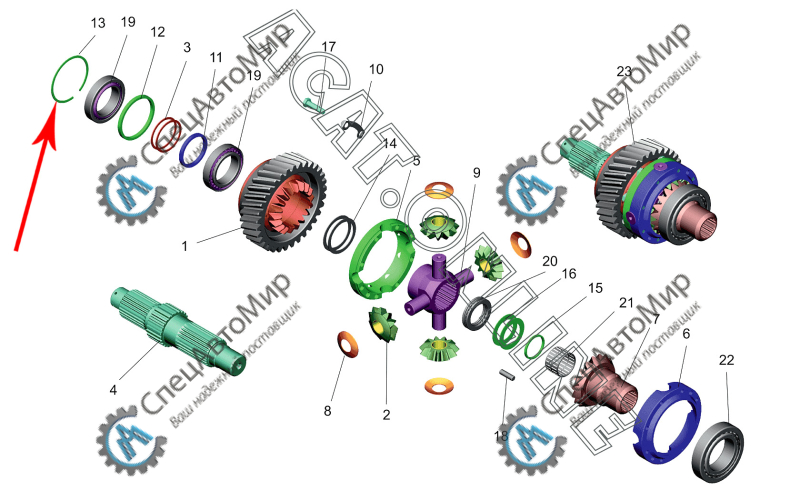 Кольцо стопорное подшипника МОД - 6422-2506072