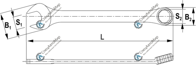 Ключ комбинированный 27 х 27 - CW00027