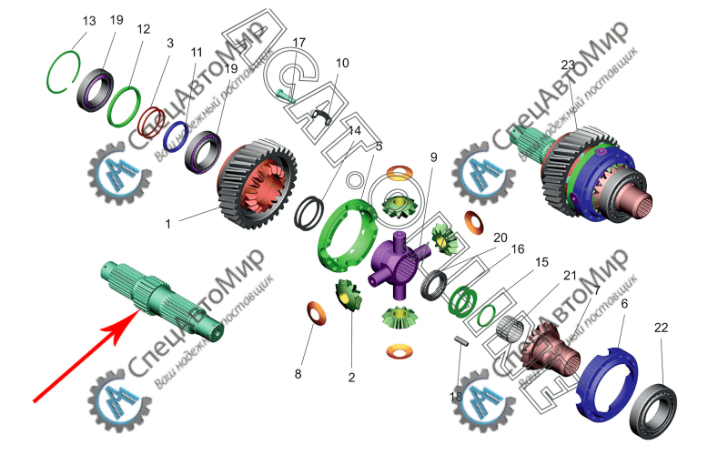 Вал привода моста МАЗ - 6430-2502128